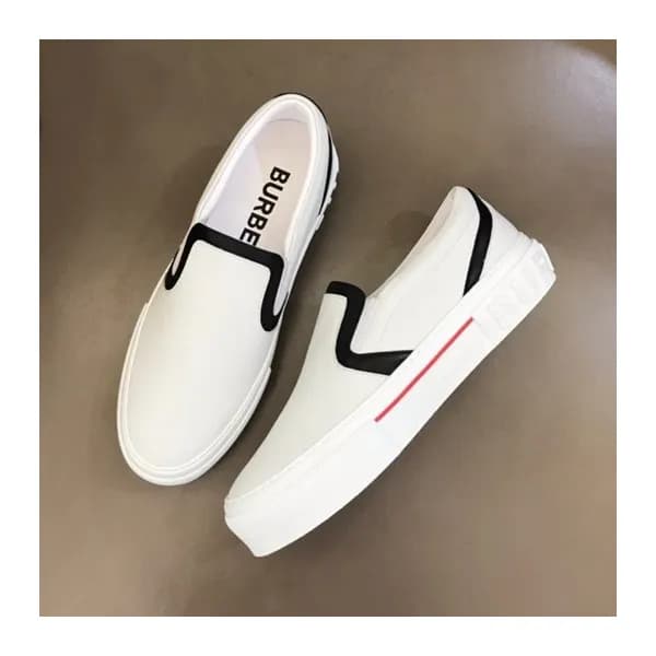 버버리 남성 빈티지 화이트 로퍼 - Mens White Loafer - bur04446x - 1