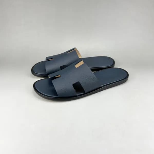 에르메스 남성 네이비 이지미르 - Mens Navy Slippers - her0841x - 1