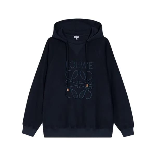 로에베 남/녀 캐쥬얼 네이비 후드티 - Loewe Unisex Navy Hoodie - l… - 1