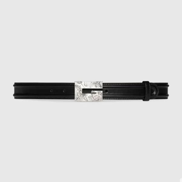 구찌 남성 모던 블랙 벨트 - Gucci Mens Black Belts - gu141x - 1