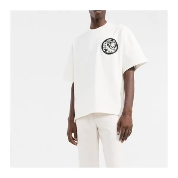 질샌더 남성 크루넥 화이트 반팔티 - Jilsander Mens White Tshirts … - 1