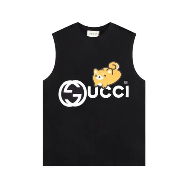 구찌 남성 블랙 크루넥 나시 - Gucci Mens Black Sleeveless Shir…