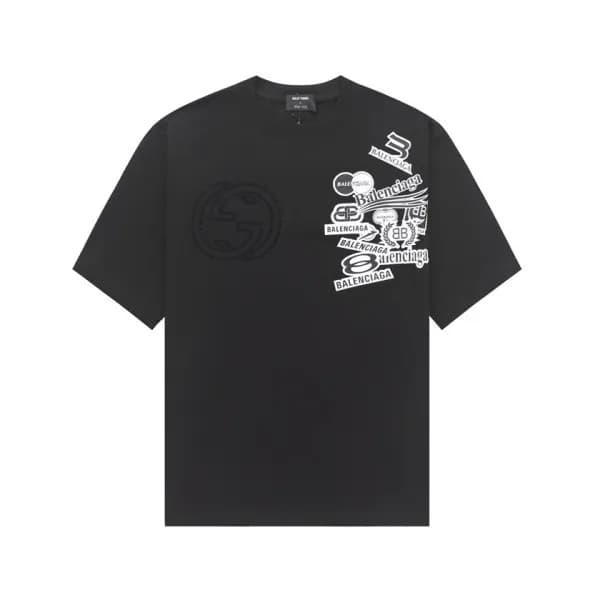 구찌 남/녀 블랙 크루넥 반팔티 - Gucci Unisex Black Short sleev… - 1