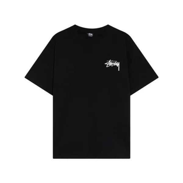 스터시 남성 블랙 크루넥 반팔티 - Stussy Mens Black Short sleeve… - 1