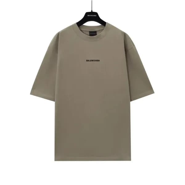 발렌시아가 남성 그레이 크루넥 반팔티 - Balenciaga Mens Gray Short … - 1
