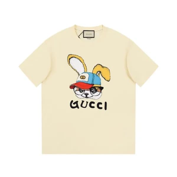 구찌 남/녀 아이보리 크루넥 반팔티 - Gucci Unisex Ivory Short sle… - 1