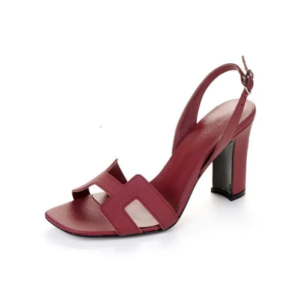 에르메스 여성 버건디 하이힐 - Hermes Womens Burgundy High-heel… - 1