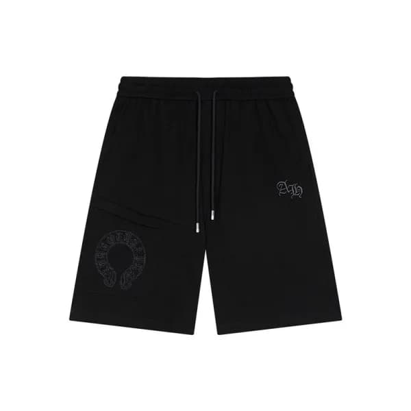 크롬하츠 남성 캐쥬얼 블랙 반바지 - Chrom Hearts Mens Black Half-… - 1