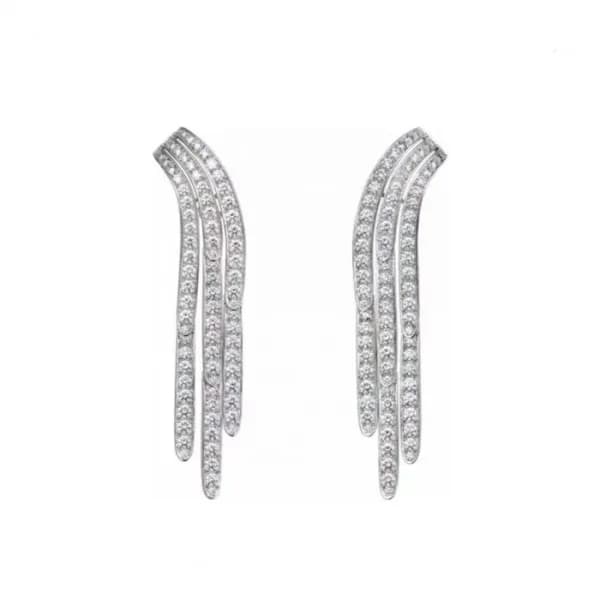 까르띠에 여성 화이트 골드 이어링 - Cartier Womens White Gold Ear… - 1