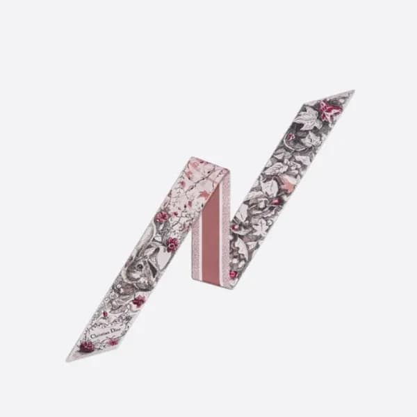 디올 여성 핑크 실크 트윌 미차 스카프 - Dior Womens Pink Scarf - d… - 1