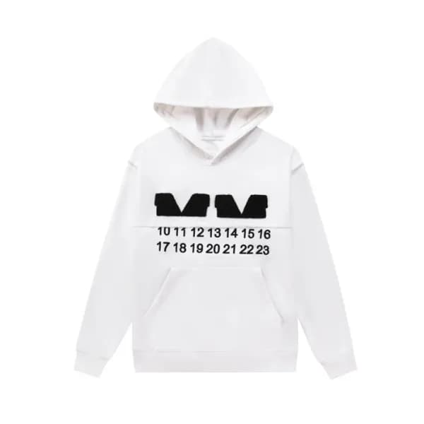 메종 마르지엘라 남성 화이트 후드티 - Maison margiela Mens White H… - 1