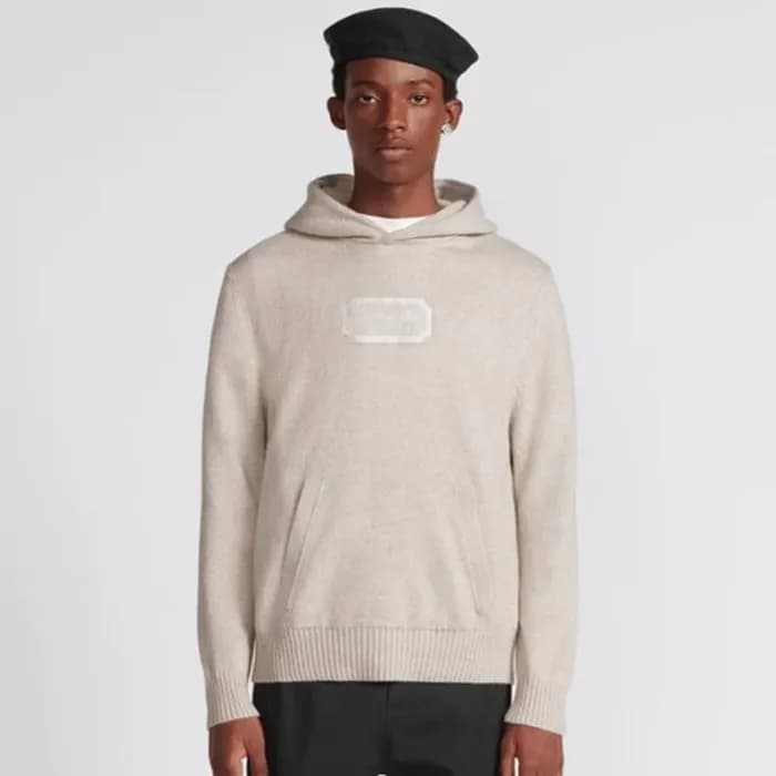 디올 남성 캐시미어 그레이 후드티 - Dior Mens Gray Hoodie - di897… - 1