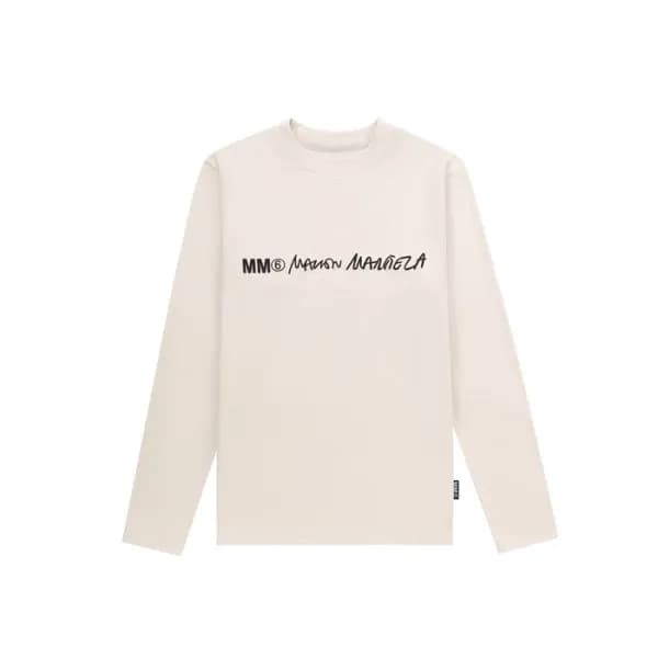 메종 마르지엘라 남성 아이보리 긴팔티 - Maison Margiela Mens Ivory … - 1