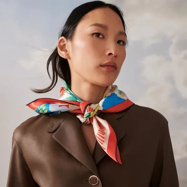 에르메스 여성 레드 스카프 - Hermes Womens Red Scarf - acc1548… - 1