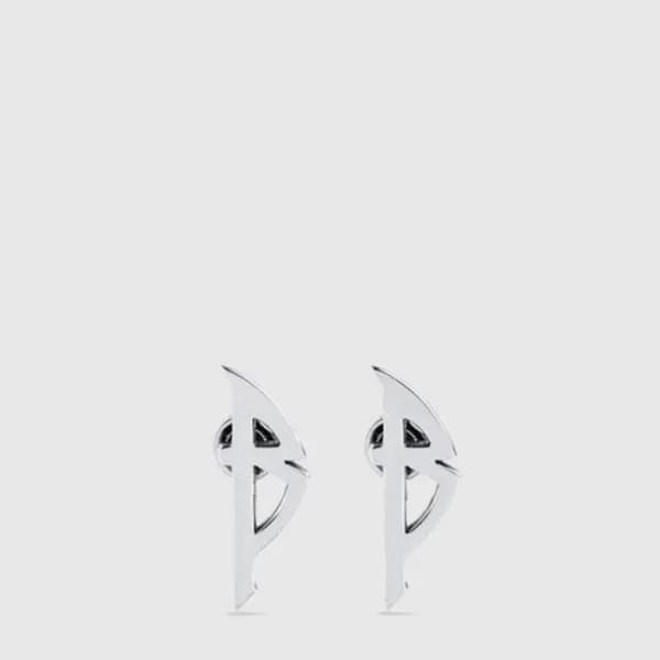 발렌시아가 여성 타이포 메탈 이어링 - Balenciaga Womens Typo Metal… - 1