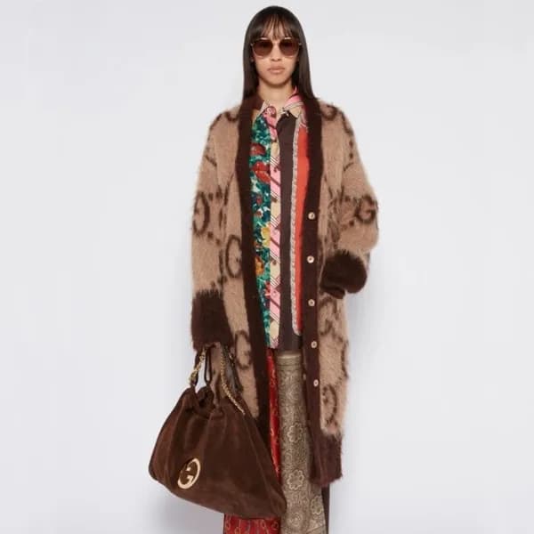 구찌 여성 브라운 가디건 - Gucci Womens Brown Cardigan - guc2… - 1