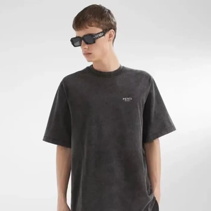 펜디 남성 블랙 반팔티 - Fendi Mens Black Tshirts - fec205x - 1
