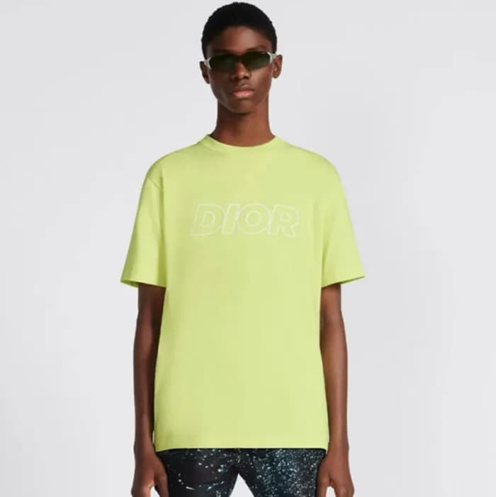 디올 남성 옐로우 반팔티 - Dior Mens Yellow Tshirts - dic242x - 1