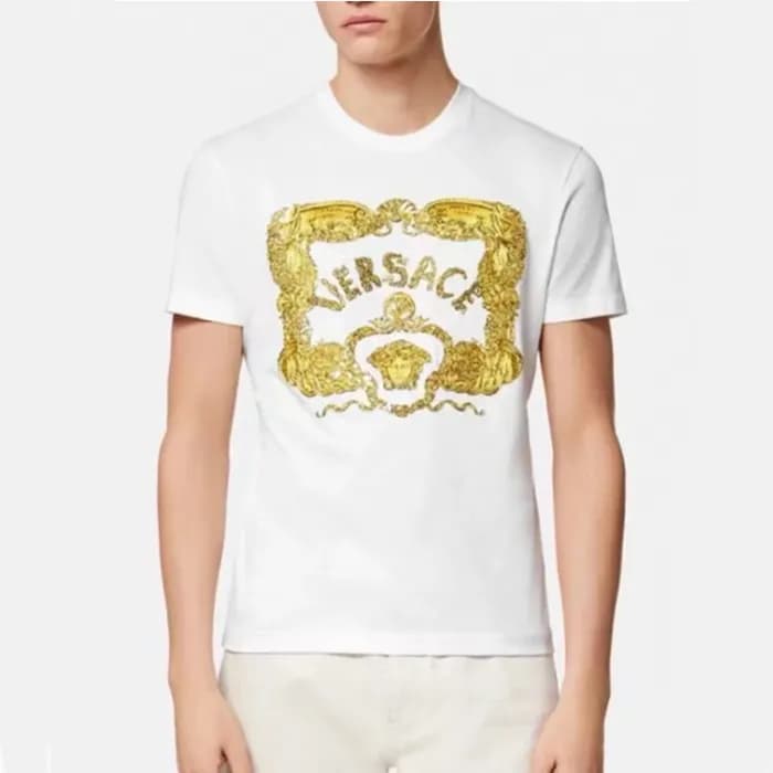 베르사체 남성 이니셜 화이트 티셔츠 - Versace Mens Initial White T… - 1