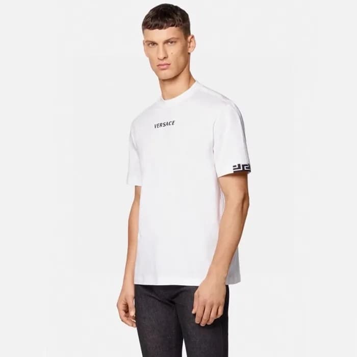 베르사체 남성 이니셜 화이트 티셔츠 - Versace Mens Initial White T… - 1