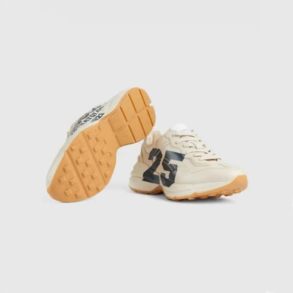매장판 구찌 남/녀 아이보리 라이톤 - Gucci Unisex Ivory Sneakers … - 1