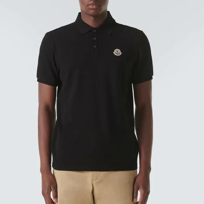 몽클레어 남성 블랙 폴로 반팔티 - Moncler Mens Black Tshirts - m… - 1
