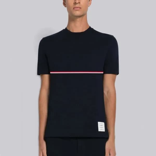 톰브라운 남성 크루넥 반팔티 - Thom Browne Mens Tshirts - thc11… - 1