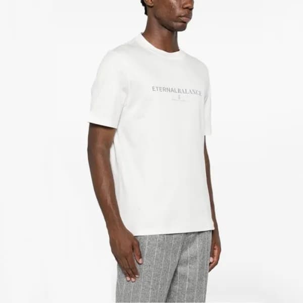 브루넬로쿠치넬리 남성 라운드 티셔츠 - Brunello Cucinelli Mens Roun… - 1