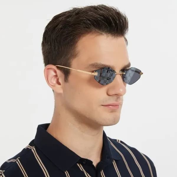 루이비통 남성 프리미엄 메탈 프레임 선글라스 - Louis vuitton Mens Prem… - 1