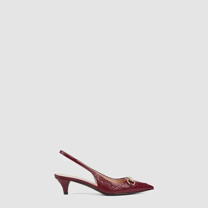 구찌 여성 홀스빗 슬링백 펌프스 - Gucci Womens Horsebit Slingbac… - 1