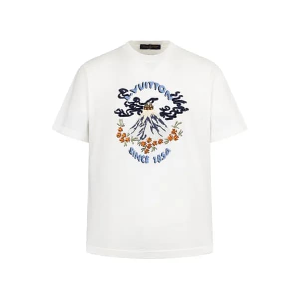 루이비통 남성 라운드 반팔 티셔츠 - Louis vuitton Mens Round Tshi… - 1