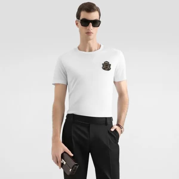 돌체앤가바나 남성 라운드 반팔 티셔츠 - Dolce&Gabbana Mens Round Ts… - 1