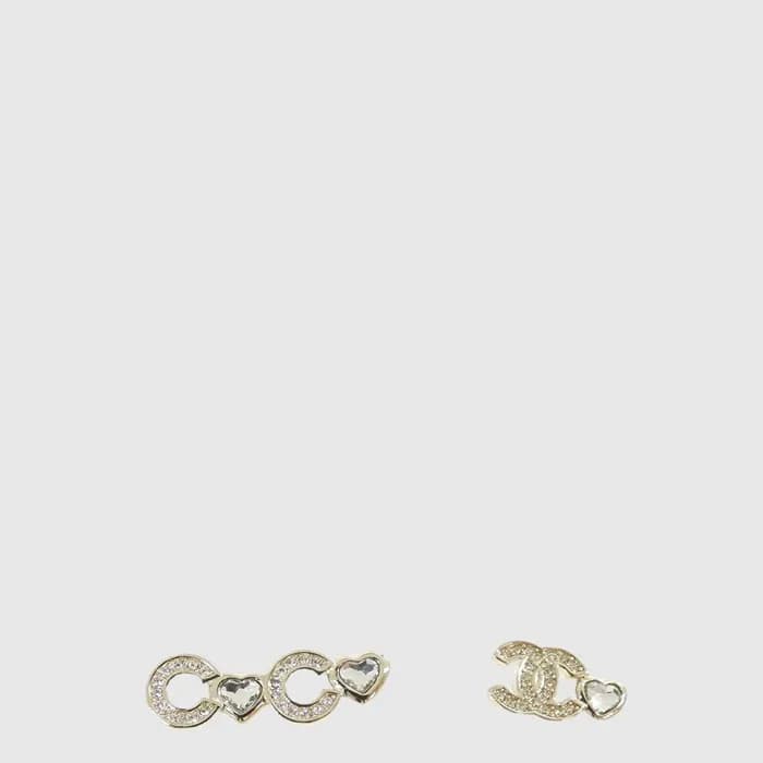 샤넬 여성 코코 하트 큐빅 이어링 - Chanel Womens Coco Heart Cubi… - 1
