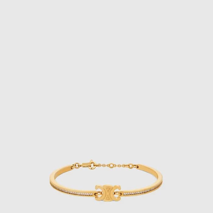 셀린느 여성 트리옹프 아티큘레이티드 스파클 브레이슬릿 - Celine Womens Triomphe Articulated Sparkle Bracelet - acc10490x - 1
