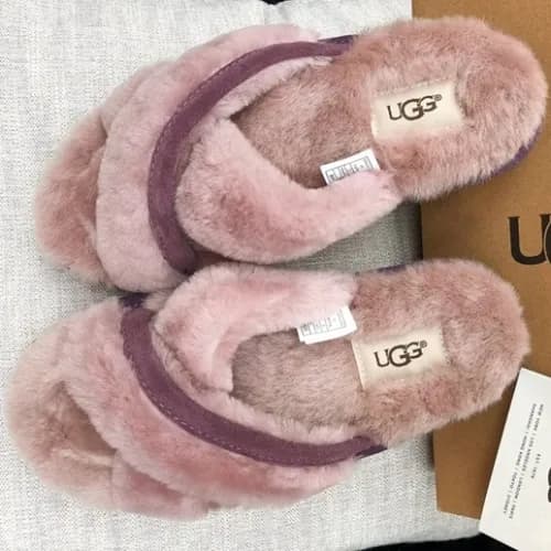 UGG 2018 LADIES LEATHER SLIPPER - UGG 여성 레더 어그 털슬리… - 1