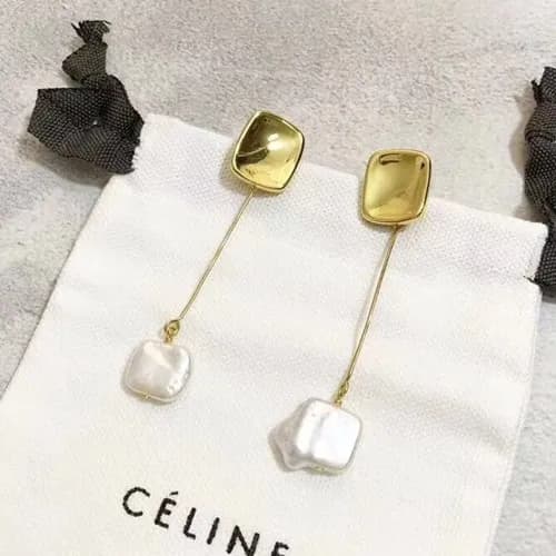 CELINE Yellow Gold Earring - 셀리느 여성용 18k도금 옐로우 골드 … - 1