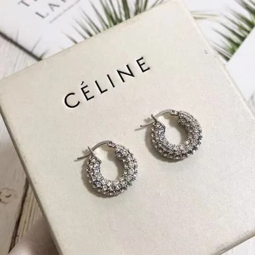 CELINE White Gold Earring - 셀리느 여성용 18k도금 화이트 골드 귀… - 1