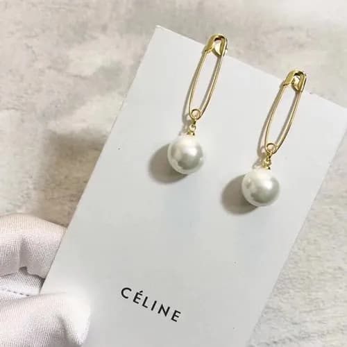 CELINE Yellow Gold Earring - 셀리느 여성용 18k도금 옐로우 골드 … - 1