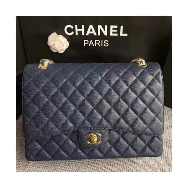 Chanel Women Leather Chain Tote Shoulder Bag,33CM … - 1