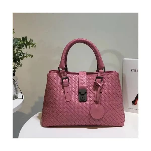 Bottega Veneta Leather Black Roma Medium Tote Shou… - 1