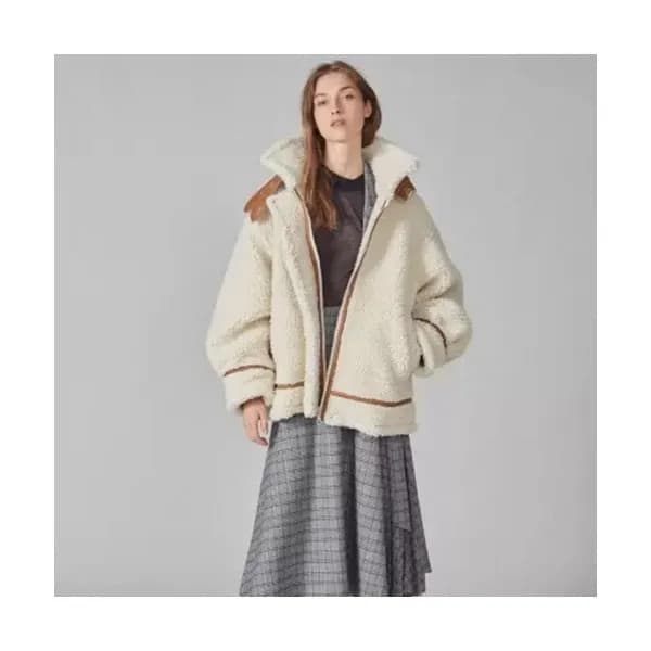 Acne Sstudios 2018 Womens Camel-hair Leather Jacke… - 1