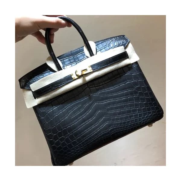 Hermes Birkin Crocodile Leather Tote Shoulder Bag… - 1