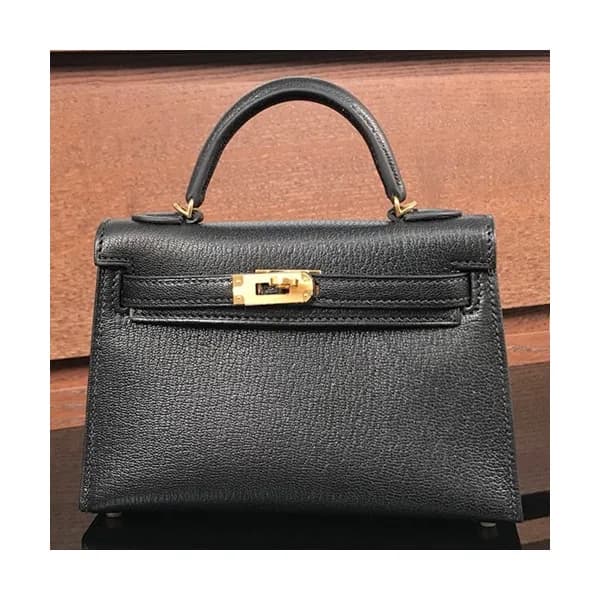 Hermes Mini Kelly 2 Goat Skin Tote Shoulder Bag , … - 1