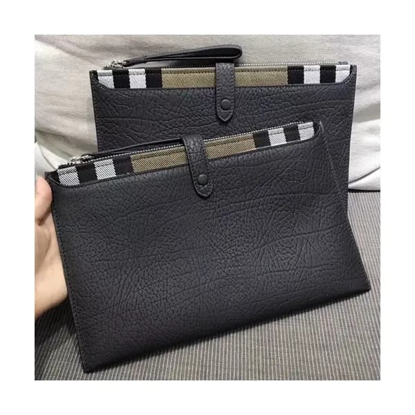 Burberry 2018 Leather Clutch Bag , 28cm - 버버리 2018… - 1