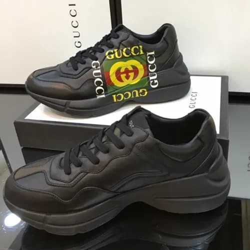 Gucci 2018 Lighten Logo Print Leather Sneackers - … - 1