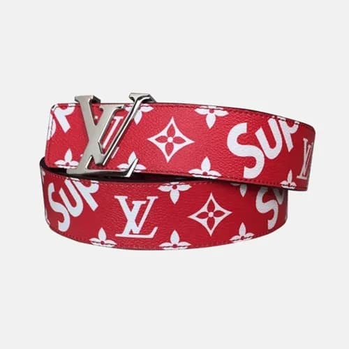 Louis vuitton 2019 Mens Supreme Logo Leather Belt … - 1