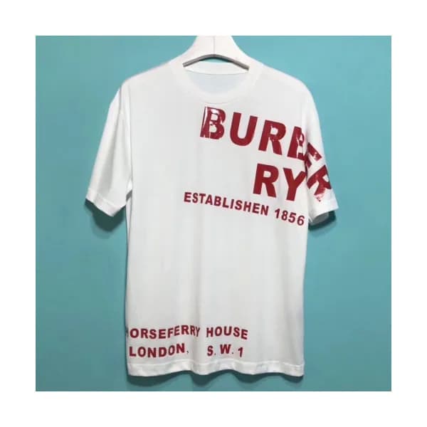 Burberry 2019 Mens Printing Logo Cotton Short Slee… - 1