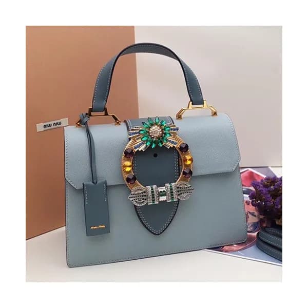 MiuMiu 2019 Lady Crystal Tote Shoulder Bag,28cm -… - 1
