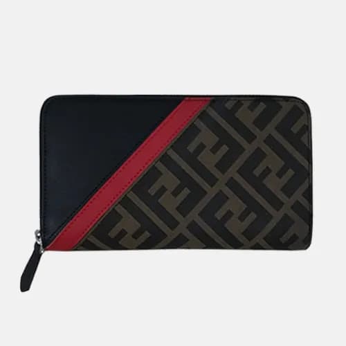 Fendi 2019 Leather Zip Round Wallet - 펜디 남여공용 레더 지… - 1