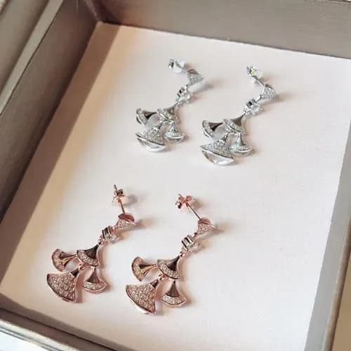 BULGARI Earring -불가리 이어링 BUL0036.컬러(로즈 골드,화이트 골드) - 1
